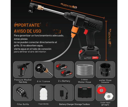 Pistola Limpiadora a Presión | Elimina suciedad incrustada en 60 segundos